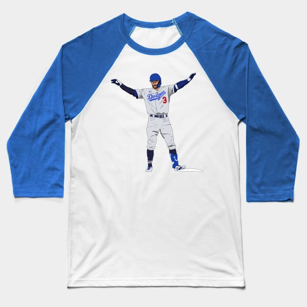 Chris Taylor Safe Los Angeles Baseball Baseball T-Shirt by Hevding